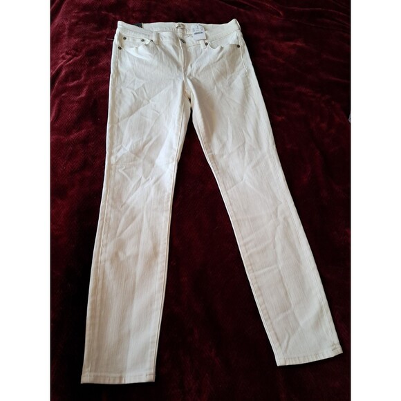 NWT J.Crew Size 26 White Denim 8" Midrise Skinny Jeans 28" Inseam Stretch G1972 - Picture 2 of 11